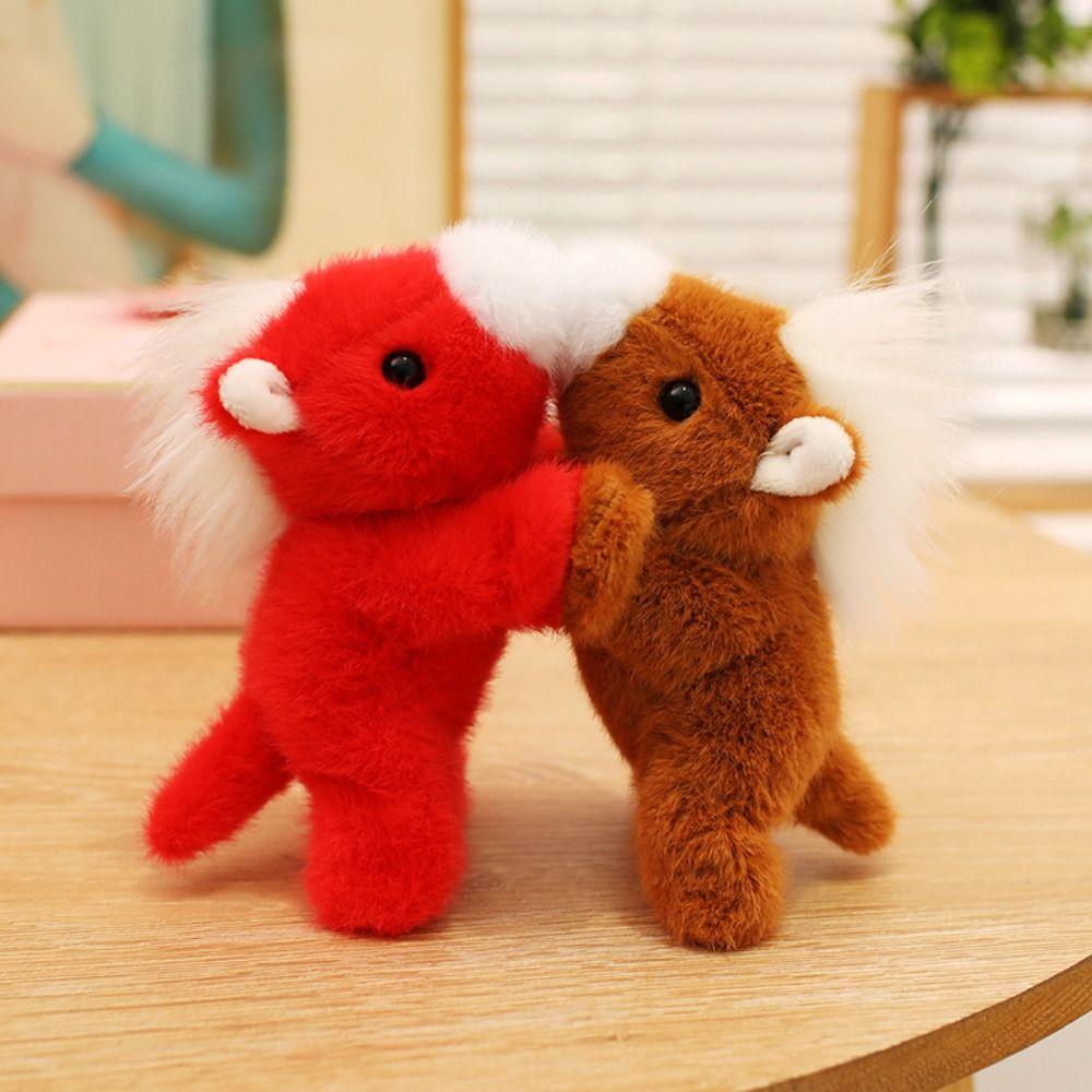 Stuffed Pony Fridge Magnet Soft New Year Mascot Mini Plush Refrigerator Stickers  Office