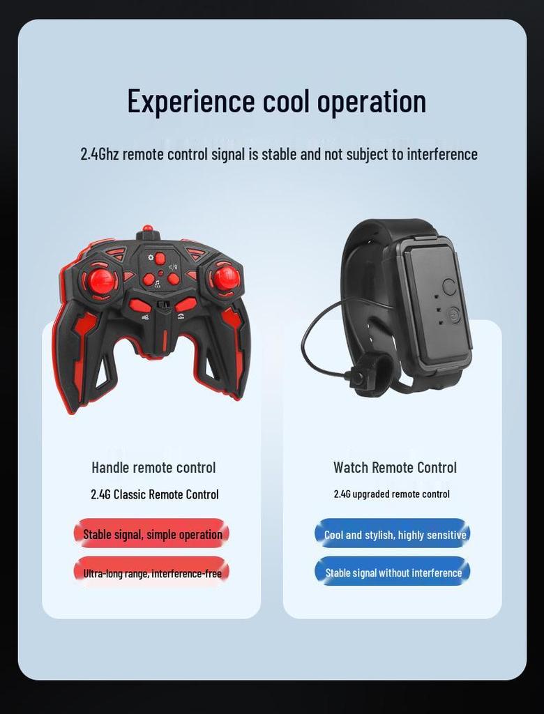 Gesture-Controlled Stunt Light Spray Off-Road Remote Car - Kids' Electric Climbing Toy