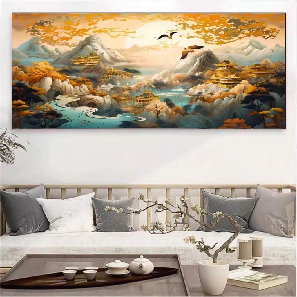 5D алмазная картина, полная алмазной мозаики, искусство, новая алмазная вышивка, гостиная, спальня, фэнтези, пейзаж, картина, национальный стиль, украшение своими руками