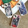 Мультяшный чехол для телефона из кожи Ado Kyogen X Uta для iPhone 16 15 14 17 Pro Max 11 12 Mini Plus Мягкий чехол