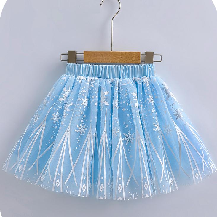 Девичья красочная розовая полуюбка Новая детская пышная сетчатая универсальная танцевальная короткая юбка