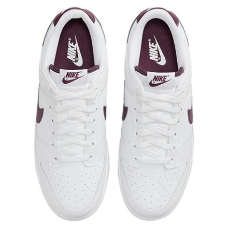 Nike Dunk Low Retro White Night Maroon Skate Shoes Sneakers DV0831-102
