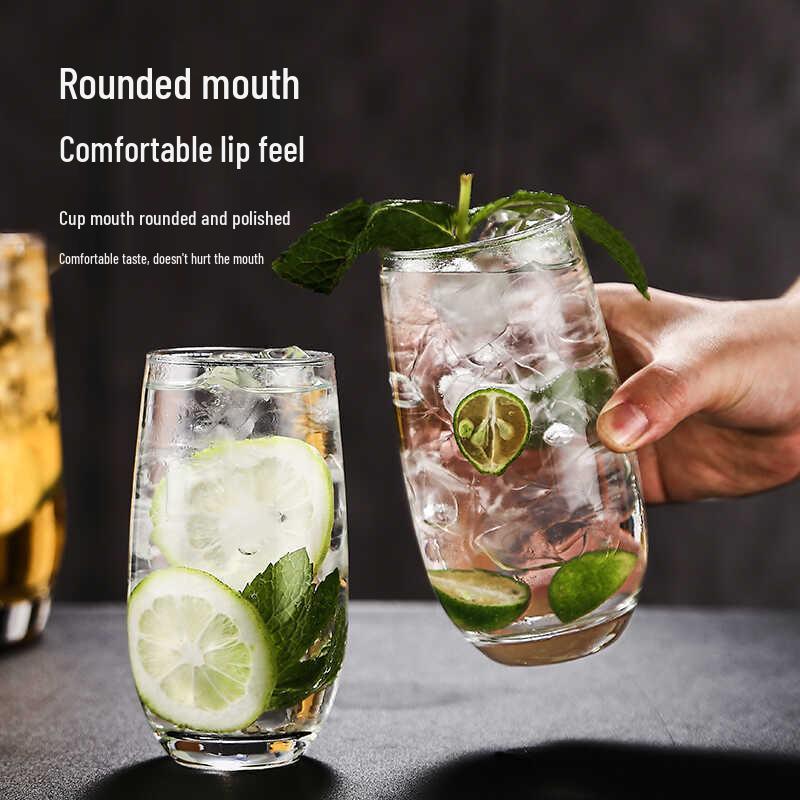 Colin Long Island Iced Tea Glass - Straight Body Cocktail Shaker Glass for Gin Tonic & Mojito.