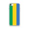 Coque iPhone - PIXELFORMA - iPhone 8 - Drapeau Du Gabon - Silicone Souple - Protection Complète