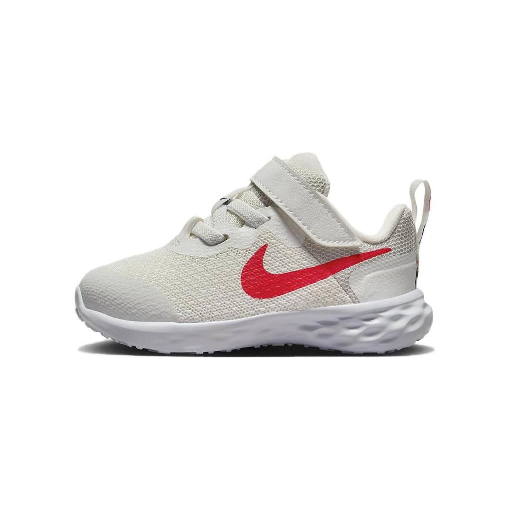 Nike REVOLUTION 6 Износостойкие Низкие Кроссовки для Малышей Серый Красный Младенцы и Малыши DD1094-102