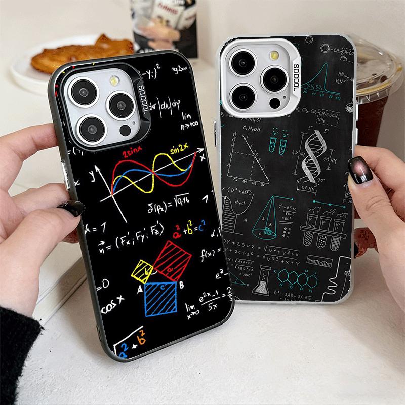 Physics Chemical Mathematics Soft Phone Case for iPhone 15 16 17 Pro Max 17Air 16E 14 Plus 13 12 Mini Shockproof Cover Back Shel
