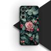 Чехол для телефона для Samsung Galaxy S25 S24 S23 FE Ultra Plus S7 Edge S25+ S23+ A56 5G Funda Корпус Мягкий чехол Цветок мака Цветение Роза