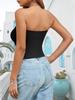 Женский strapless tube top, эластичный, Y2K, клубная одежда, базовая майка-топ