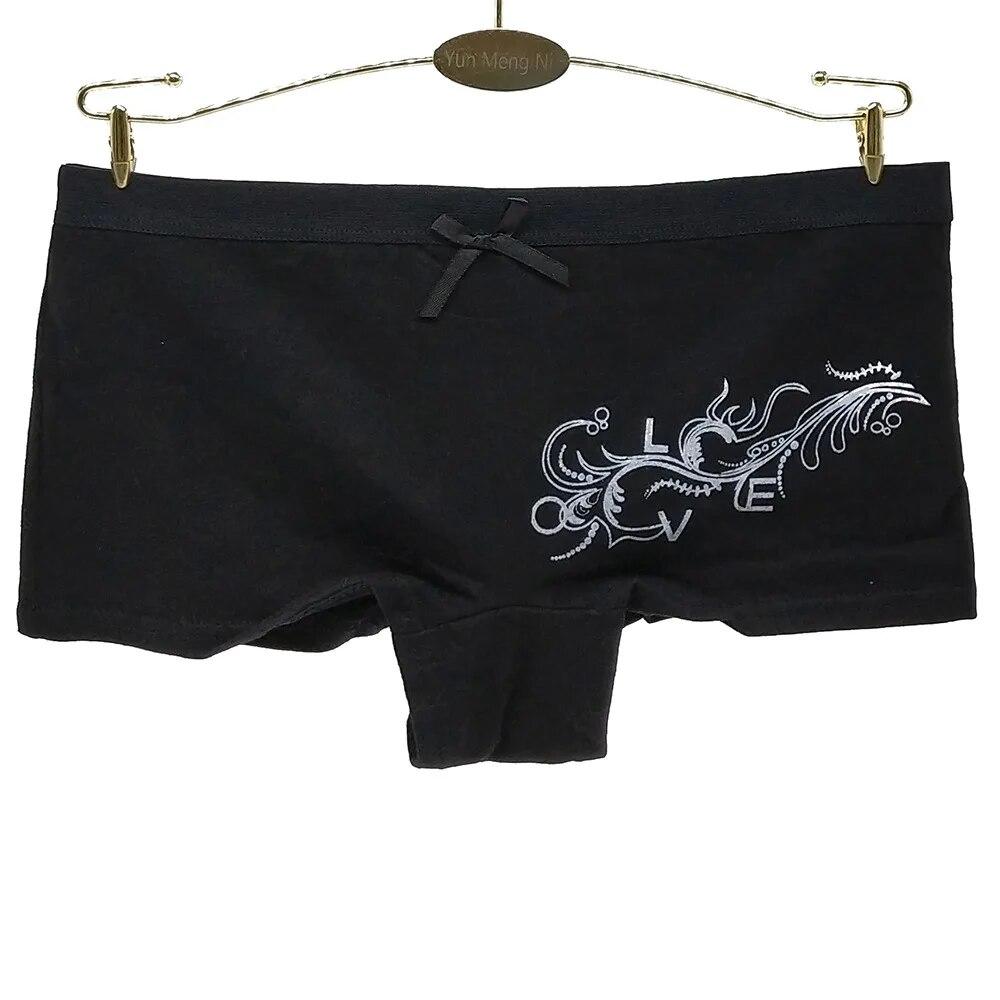 Нижнее белье, женские хлопковые боксеры, шорты, женские трусики, шорты для мальчиков с цветочным принтом, трусики, нижнее белье, интимное белье, 6 шт./лот