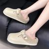 Зимние водонепроницаемые клоги-тапочки женские легкие теплые на меху Birken Shoes женские уличные комнатные нескользящие хлопковые тапочки 2025