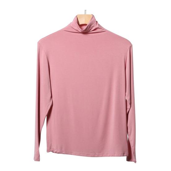 Женская водолазка с длинным рукавом, осенне-зимняя однотонная свободная футболка из модала, уличная одежда