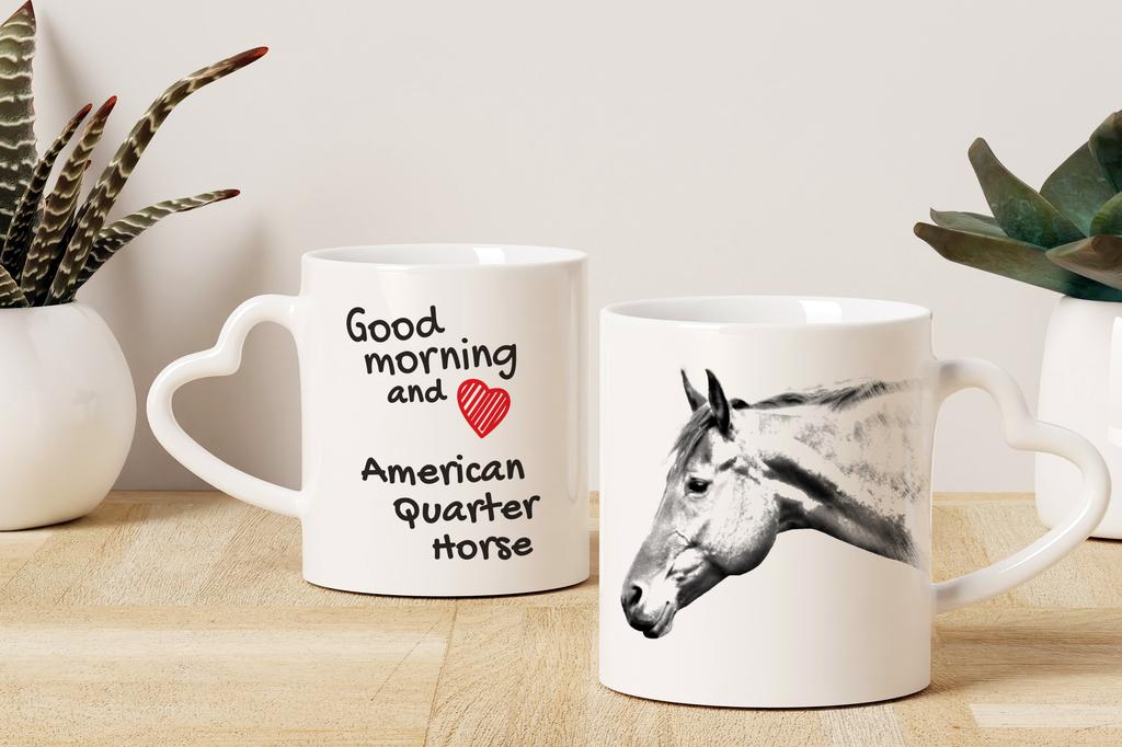 American Quarter Horse - cup with a horse, a cute cup with a heart-shaped handle, a universal gift from the Art-Dog brand