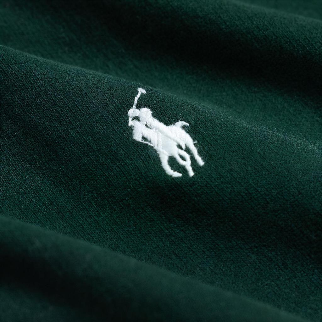 Polo Ralph Lauren FW23 Толстовка флисовая с капюшоном и вышивкой логотипа Pony, с длинным рукавом, мужская, зеленая 710838696-015