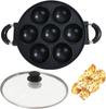 Premium Cast Iron Biscuit Pan 7 Hole Egg Waffle Die Cast Baking Tray  Multi-functional Cookie Cake Pan for Scones Kitchenware