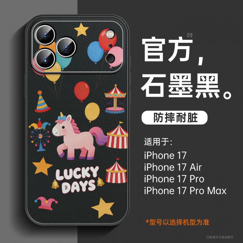 Год Лошади подходит для чехла на мобильный телефон Apple 17, новый чехол для iPhone17promax 16plus из овчины 15 магнитное притяжение