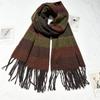 New Soft Imitation Cashmere Scarf for Women Classic Plaid Tassel Shawl Scarf for Men and Women Autumn and Winter Versatile Stripes