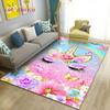 3D Cartoon Cute Unicorn Area Rug,Carpet Rug for Living Room Bedroom Sofa Doormat Kitchen Decoration,Kid Play Non-slip Floor Mat