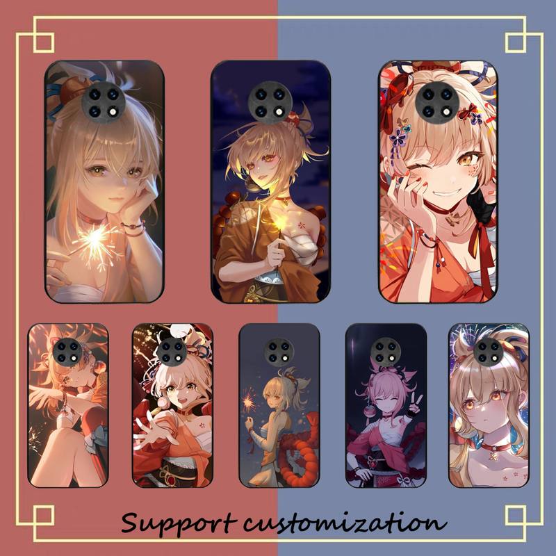 Чехол для телефона Anime Genshin Impact Yoimiya для Redmi Note 8 7 9 4 6 pro max TX 5A 3 10 lite pro