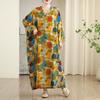 Early Spring Vacation Style Tourism V-neck Artistic Retro Mid To Long Loose Casual Meat Covering Dress