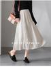 High-waisted pleated skirt