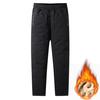 Men's Winter Pants Plus Velvet Warm Versatile Secure Zipper Pockets Thickened Pants Male Accessories