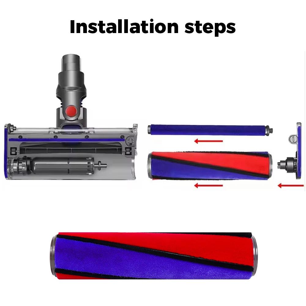 Мягкая роликовая щетка Запасная часть Для пылесосов Dyson V6 V7 V8 V10 V11 Щетка для ковра Роликовая щетка Запасные аксессуары