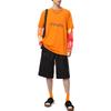 Off-White Мужская футболка с коротким рукавом с геометрическим принтом логотипа в виде стрелы SS22 Топы Оранжевый OMAA027R201850101910