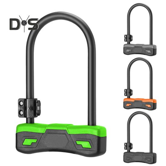 Сверхпрочный U-образный велосипедный замок, антипорезной велосипедный замок из легированной стали с монтажным кронштейном, комбинированный велосипедный замок для электровелосипедов, мотоциклов