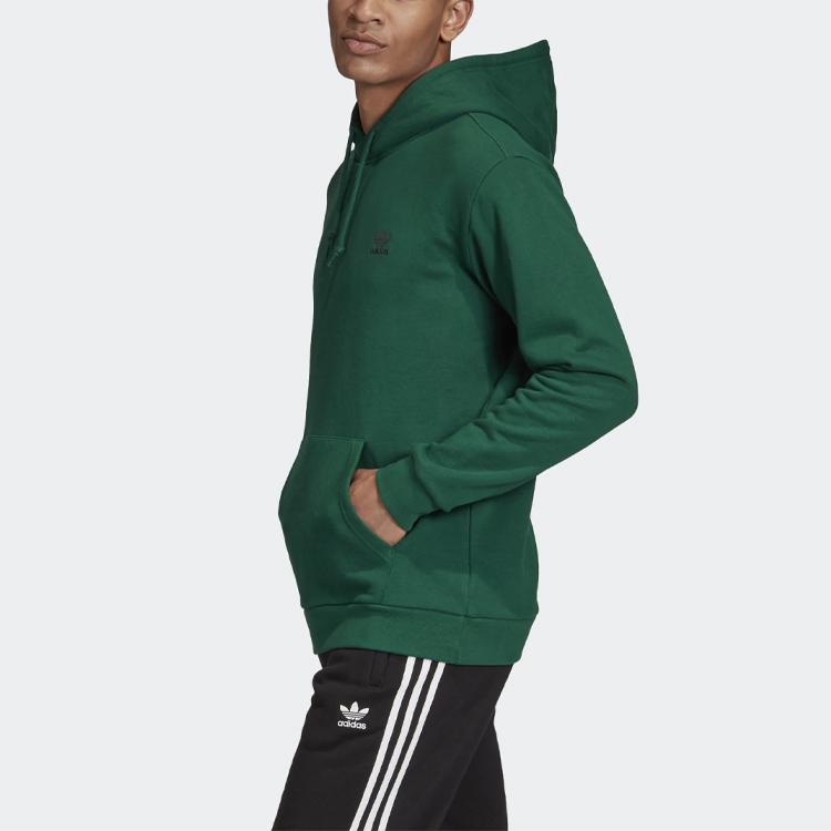 Adidas Мужская хлопковая толстовка с капюшоном Originals Trefoil, зеленая GD2569