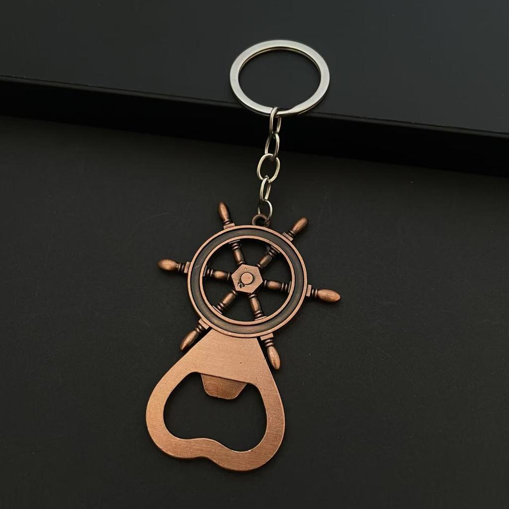 Персонализированный брелок-открывалка для бутылок из сплава руля - автомобильный аксессуар и кулон для рюкзака в подарок