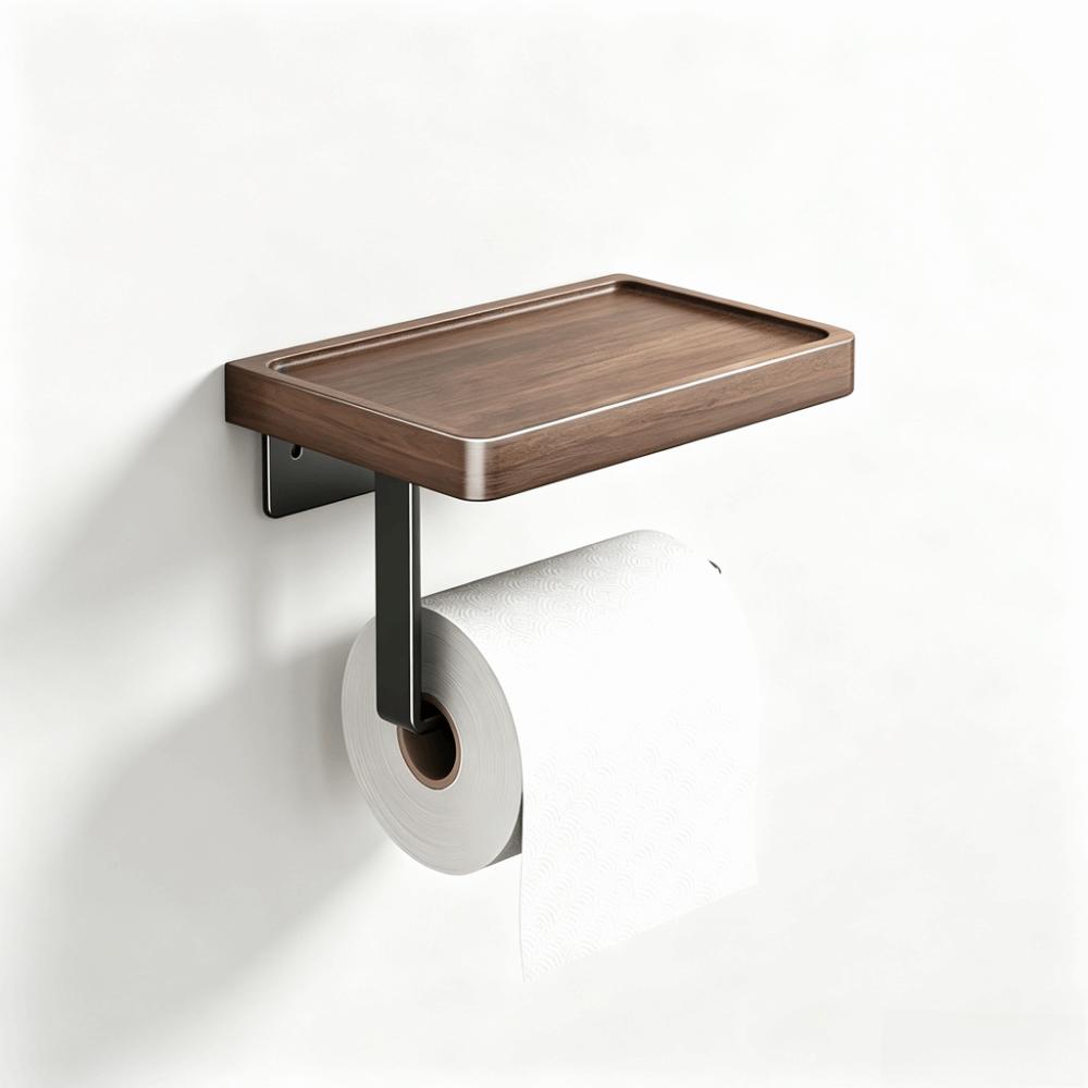 Self Adhesive Toilet Paper Organizer No Drilling Wall Mounted Rack Tissue Holder Bathroom Use