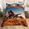 Комплект постельного белья для мотоцикла Dirt Bike, комплект постельного белья Extreme Sports, одеяло для мотокросса, покрывало Cool Motorcycle, покрывало Queen Size