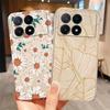 Цветочная композиция Роза Ромашка Прозрачный чехол для телефона Xiaomi Poco X6 X3 X4 X5 M4 Pro M5s Ударопрочный Мягкий Прозрачная крышка для девочек