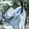 Оригинальный мужской комплект Hanfu в китайском стиле династии Вэй-Цзинь с воротником и рукавами с принтом