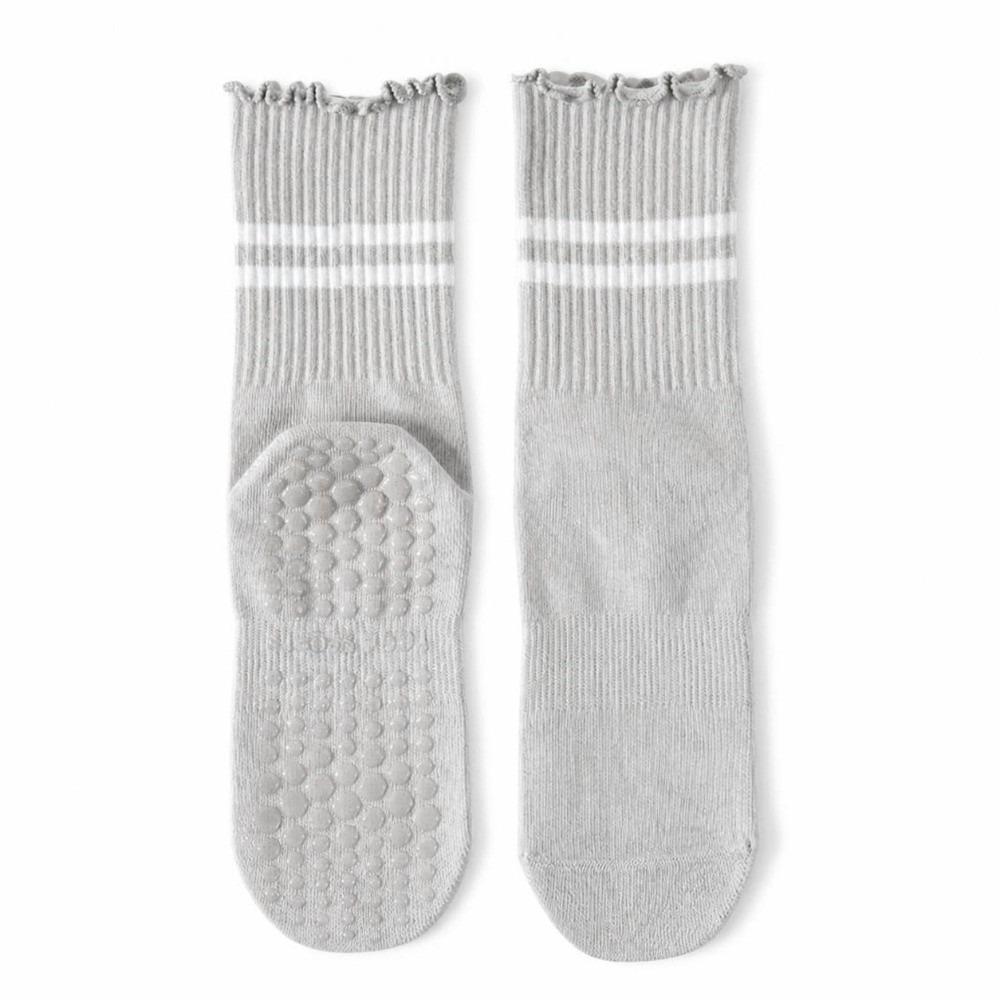1 Pair Anti Slip Sports Socks Curled Edge Cotton Socks Comfortable Grip Socks for Women