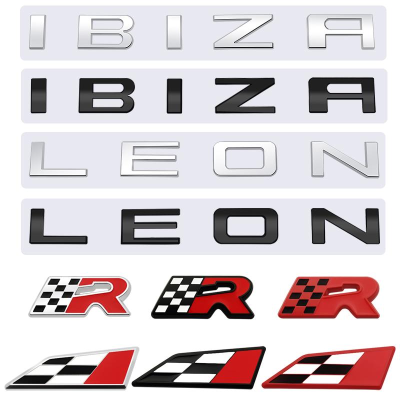 kyzh6 Car Accessories Metal Grille Emblem Rear Trunk Body Badge Sticker For Seat IBIZA Leon R Cupra Exeo Mii Tarraco Toledo Altea