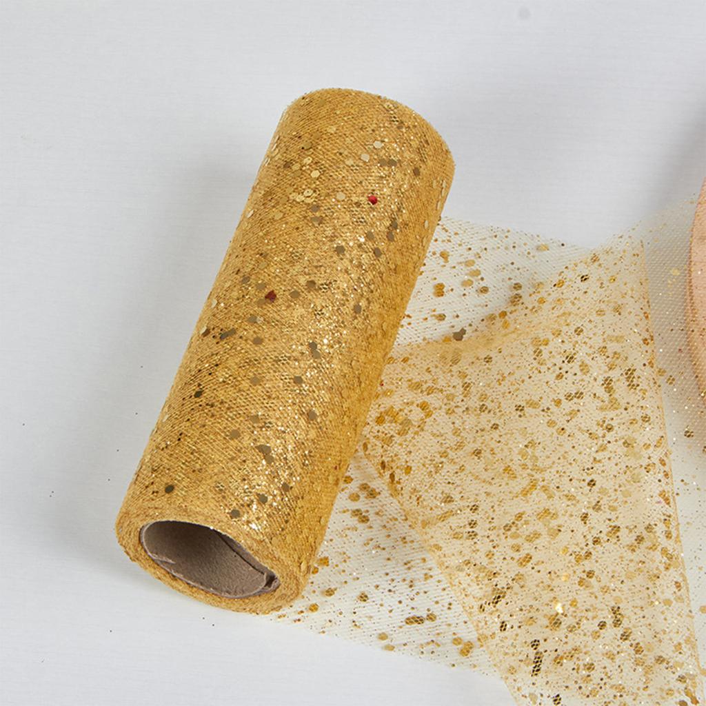 Poly Mesh Ribbon With Foil Each Roll For Wreaths Swags Bows Wrapping And Decorating