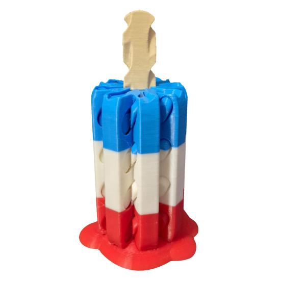 Спиральное мороженое Фиджет Красное Синее Сенсорная Игрушка Игрушка 3D Печатное Белое Мороженое Стресс