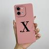 Чехол для vivo Y28 4G Чехол-крышка для vivo Y28 4G Милые начальные буквы Квадратный Жидкий Мягкий силиконовый чехол для телефона Матовый Ударопрочный задний чехол