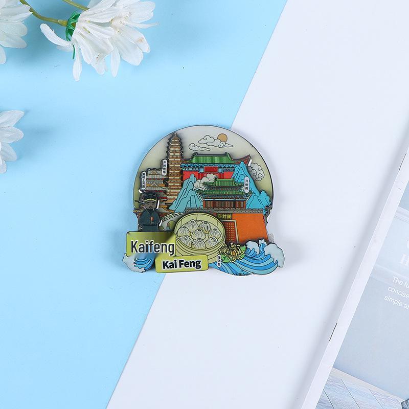 Национальный город Живописный Мультяшный Деревянный Эпоксидный Магнит на Холодильник