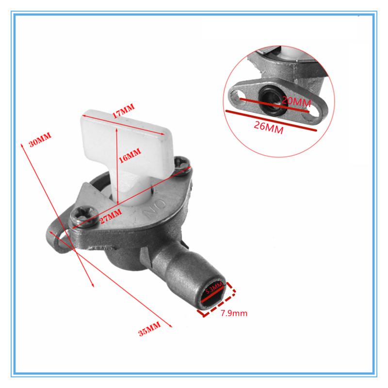 Черный/белый 47cc 49cc карбюраторный топливный кран переключатель для Minimoto ATV Quad Mini Moto Dirt Bike