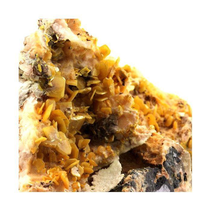 Pierres et Minéraux. Wulfenite + Galène. 1642.5 ct. Touissit, Jerada Province, Maroc.