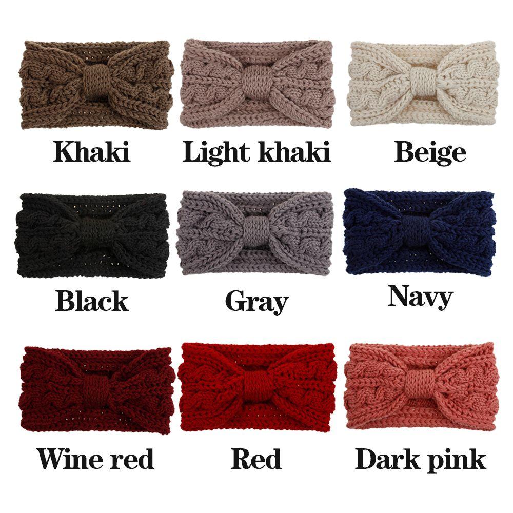 Wool Knitted Ear Warmer Hairband Headwear Women's Headband Cross Knot Hairband Head Wrap