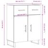 Sideboard Gray Sonoma 69.5 x 34 x 90 cm Particleboard