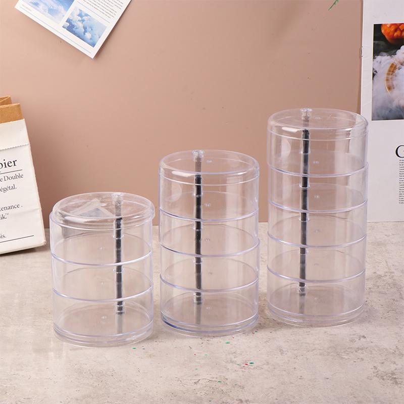 Transparent Storage Box Dust Proof And Waterproof Large Capacity Rotatable Jewelry Hairpin Jewelry Cosmetics Storage Box