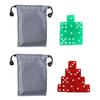 19mm Six Sided Dices Acrylic Game Dices Classroom Colorful Teaching Dices Educational Counting Toy Math Learning Tool
