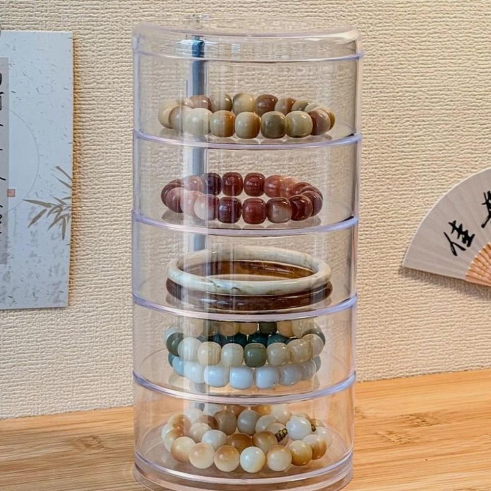 Многослойная вращающаяся косметическая коробка браслет ожерелье держатель ювелирных изделий чехол ювелирные изделия