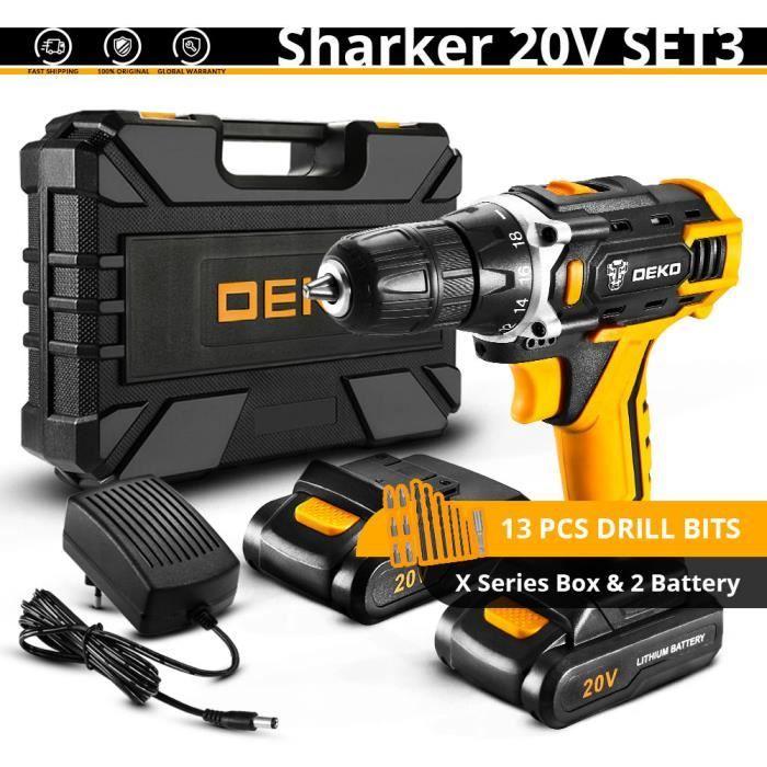 Perceuse Visseuse Sans Fil - DEKO - 26V - 2 Batteries Lithium - 13 Accessoires - Professionnelle