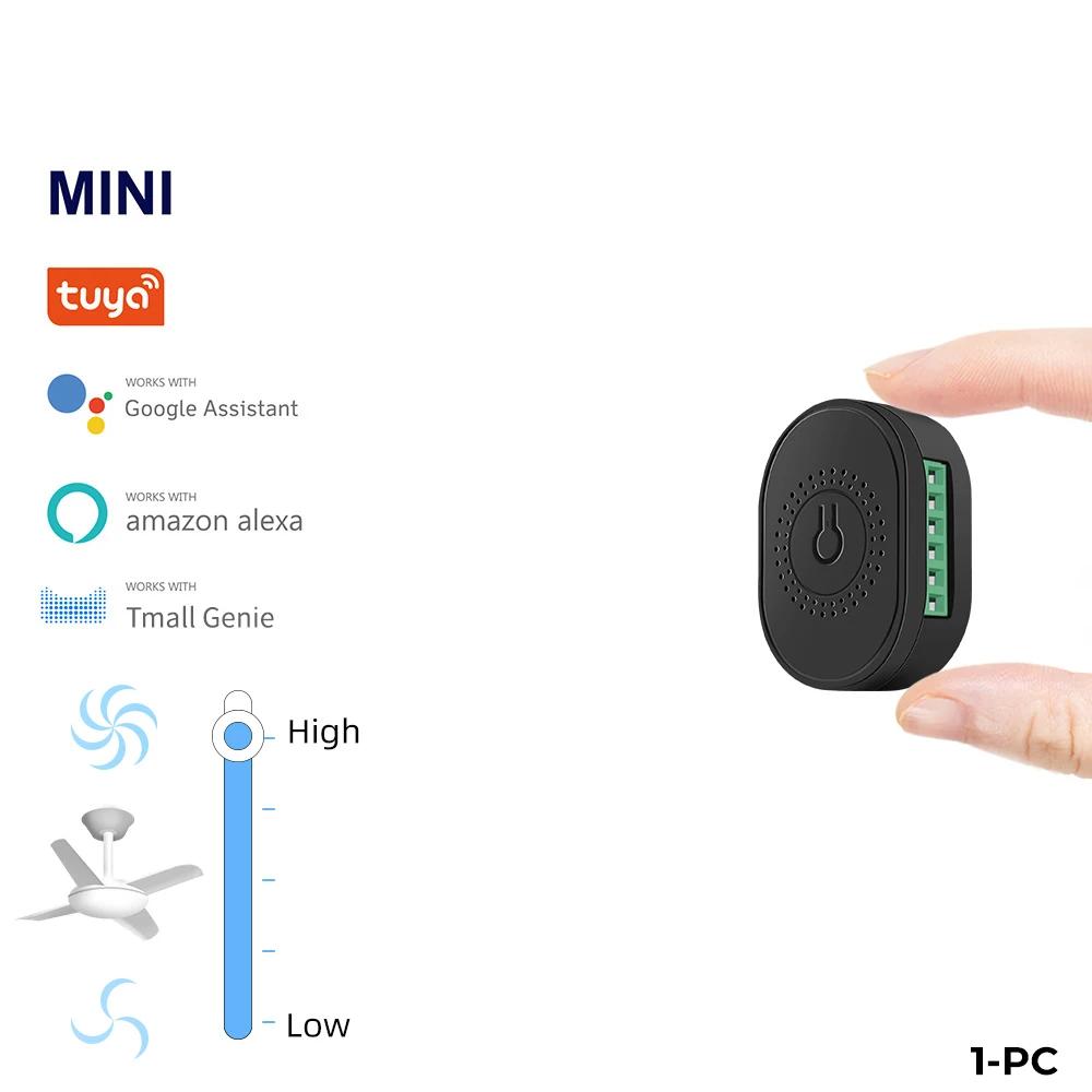 Melery Tuya Wifi Smart Ceiling Fan Speed Switch EU 220V Mini Wall On Off Module Remote Electric Control For Alexa Google Home