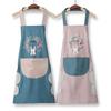Women's Waterproof PVC Apron with Cooking Sleeves - Oil-Proof, Customizable, Half-Length Waist Design